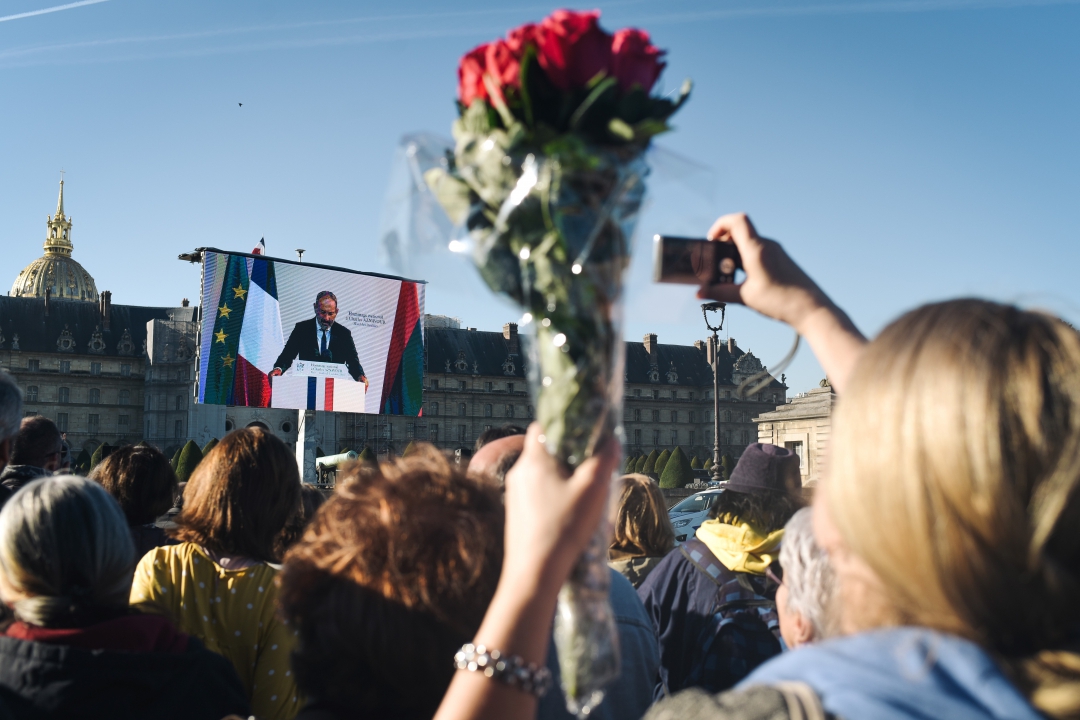 Homenagem nacional ao cantor Charles Aznavour (Foto: AFP PHOTO / LUCAS BARIOULET; Ludovic MARIN)