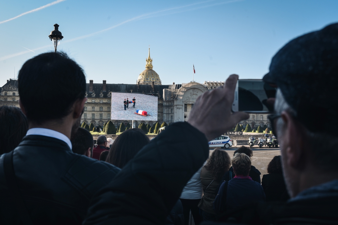 Homenagem nacional ao cantor Charles Aznavour (Foto: AFP PHOTO / LUCAS BARIOULET; Ludovic MARIN)