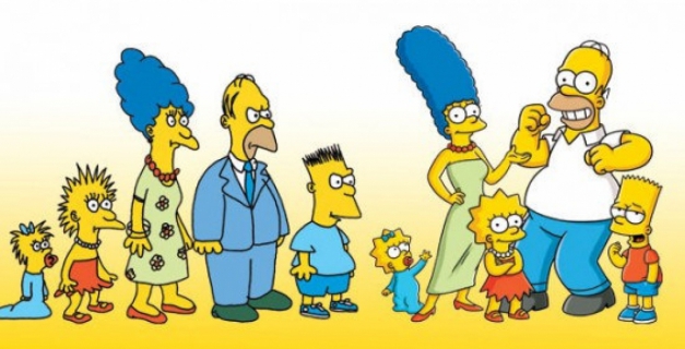 Os Simpsons antes e agora Macaque in the trees