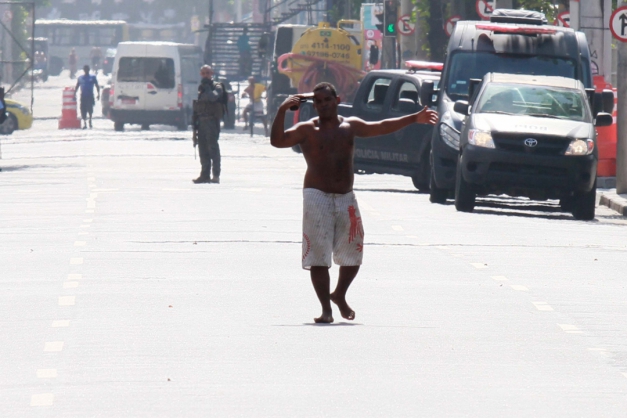 Macaque in the trees