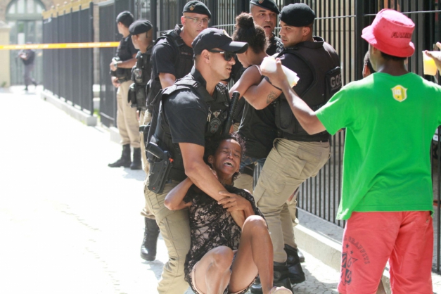 Macaque in the trees