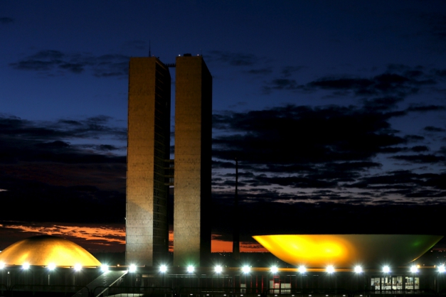 Prédio do Congresso Nacional em Brasília Macaque in the trees