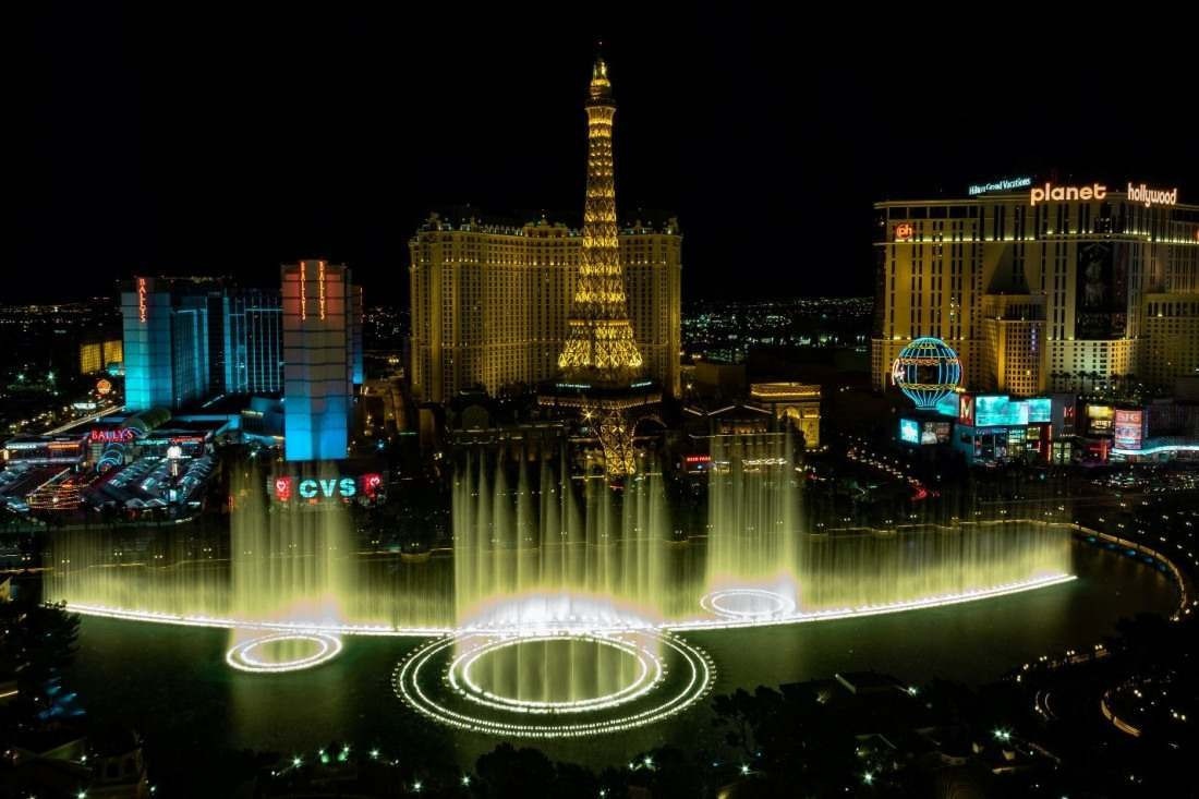 Las Vegas hotéis de luxuosos glamour e cassinos