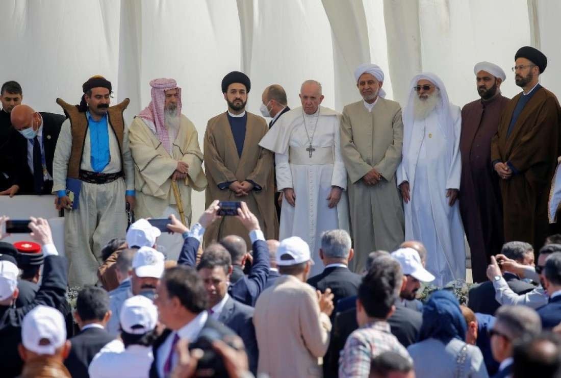Papa Francisco encontra o maior clérigo xiita do Iraque, visita local de nascimento do profeta Abraão