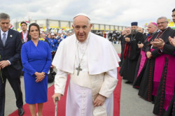 Papa Francisco em viagem à Hungria, em 30 de abril
