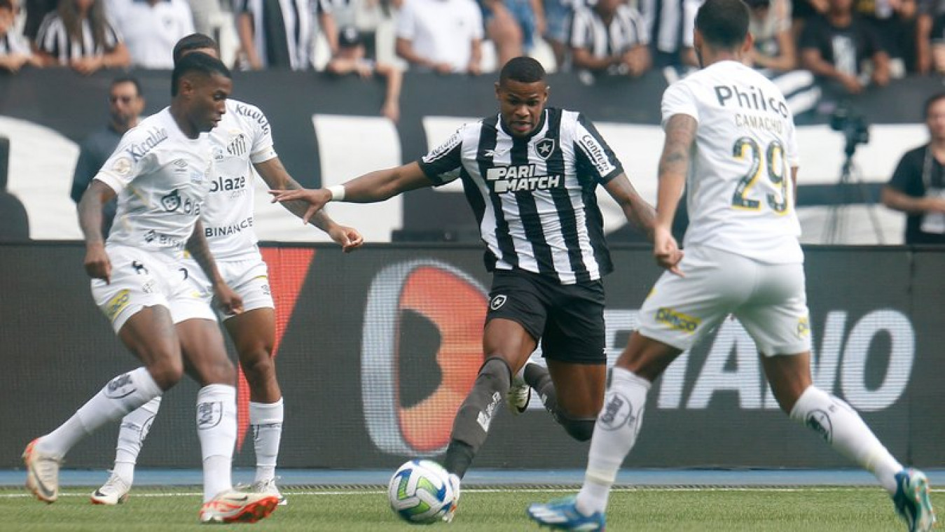 Santos arrranca empate com Botafogo, que chega a 8 jogos sem vencer