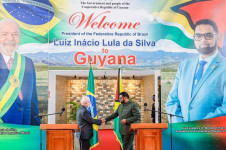 Georgetown, Guiana, 29.02.2024 - Presidente Luiz In&aacute;cio Lula da Silva se encontra com o presidente da Rep&uacute;blica Cooperativa da Guiana, Irfaan Ali