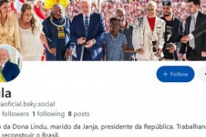 Capa do perfil do presidente Lula na rede social Blue Sky