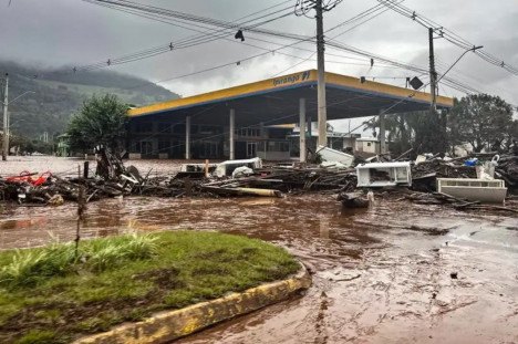 O município de Muçum, no Vale do Taquari, foi devastado pelas águas. Cerca de 40% da área urbana terá que ser realocada