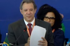 Ministro Haddad ap&oacute;s discursar no G20 (arquivo)