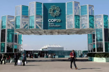 Pórtico principal de acesso aos pavilhões da COP 29
