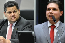 Davi Alcolumbre e Hugo Motta