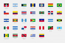 Bandeiras dos pa&iacute;ses que integram a Celac