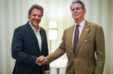 Haddad com o secretário do Tesouro dos Estados Unidos, Scott Bessent