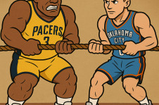 As finais da NBA entre o Indiana Pacers e o Oklahoma City Thunder têm sido um cabo de guerra