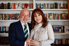 Lula e Cristina Kirchner na visita recente