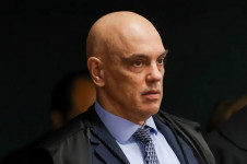Moraes na audi&ecirc;ncia no STF que terminou sem acordo sobre IOF