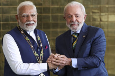 O presidente Lula e o primeiro-ministro da &Iacute;ndia, Narendra Modi