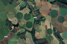 Mapa de planta&ccedil;&atilde;o de soja visto por sat&eacute;lite