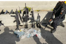 Algumas das armas apreendidas