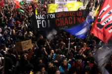 Manifestantes protestaram contra a Operação Contenção, nesta sexta-feira (31), em atos realizados no Rio de Janeiro, São Paulo, Brasília e Maranhão, 