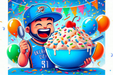 O torcedor do Thunder está se lambuzando de vitórias nesta temporada
