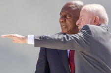 Lula com Cyril Ramaphosa em Bras&iacute;lia