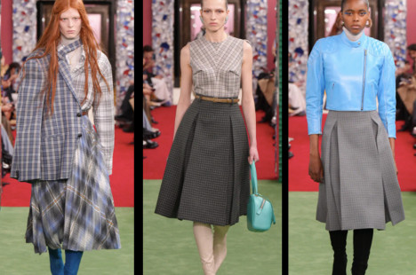 Destaques na Acne Studios: as saias e o xadrez
