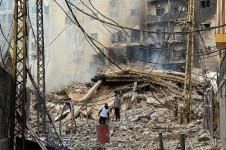 Local atacado por Israel em Beirute