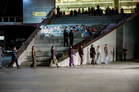 O desfile na Cidade das Artes

