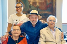 O presidente Lula com a primeira-dama Janja em visita ao ex-presidente Sarney e Dona Marly, nesta ter&ccedil;a, em S&atilde;o Lu&iacute;s do Maranh&atilde;o